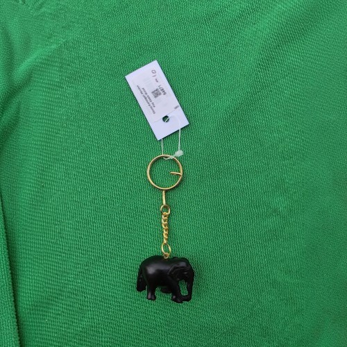 Ebony-Karungali Wooden Key Chain-Elephant