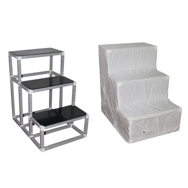 Plain Satin White Cloth Cover for 3 Steps 1-width Compact Frame Golu Padi Stand