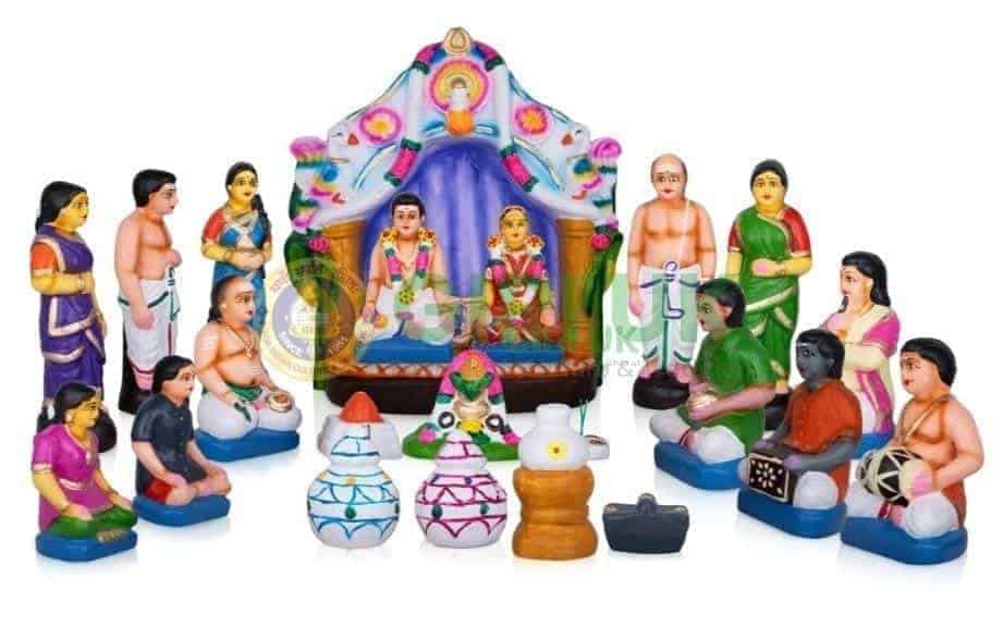 Marriage Set - Iyer Kalyanam - Clay - 22 Pcs - 13 Inch