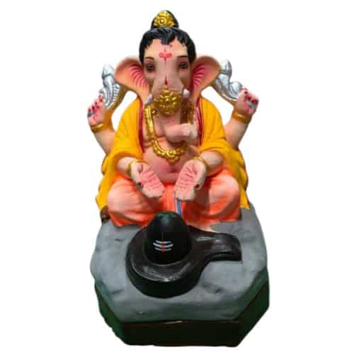 MH Ganapathy  Colour Shiva - Clay - 10 Inch - Left Trunk