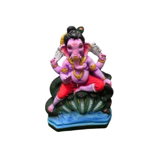 MH Ganapathy  Colour Naga - Clay - 10 Inch - Left Trunk