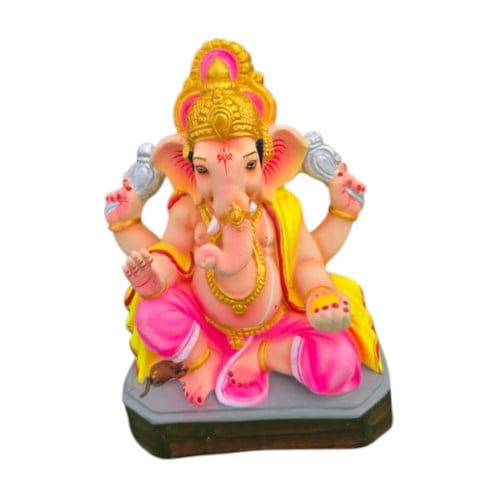 MH Ganapathy Colour Crown Clay - 10 Inch - Right Trunk