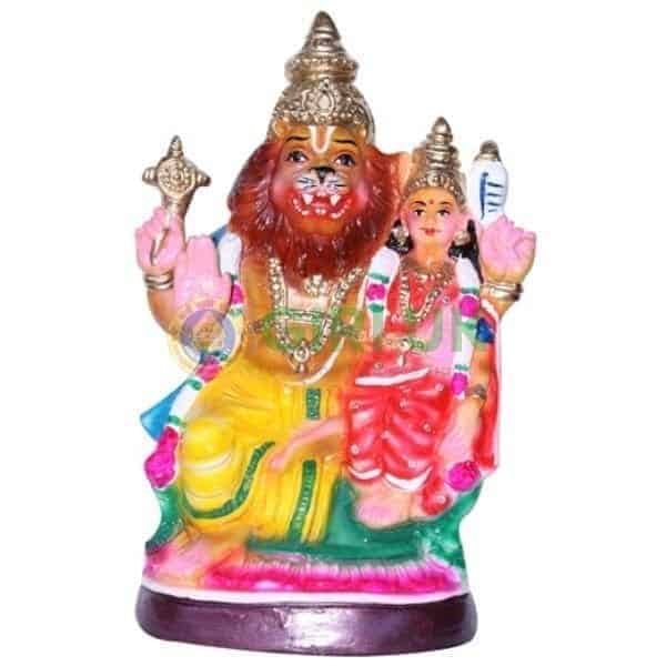 Lakshmi Narasimha  - 14 Inches - Paper Mache