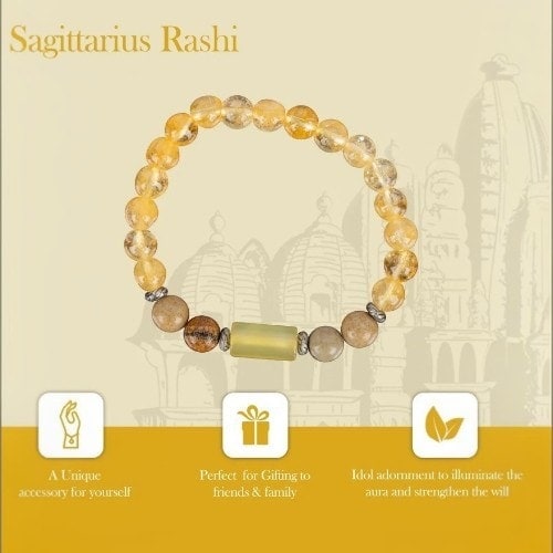 Semi Precious Bracelet - Sagittarius Rashi