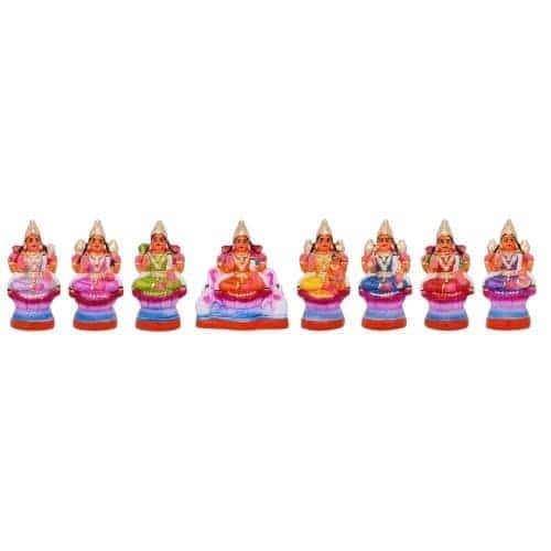 Ashtalakshmi Set Clay - 6 Inches