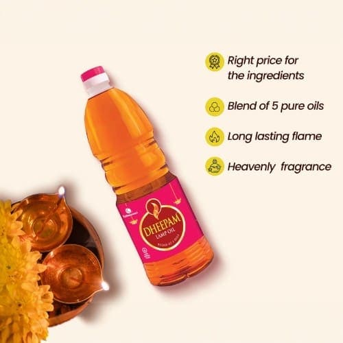Dheepam Lamp Oil PET Bottle - 1000 ML