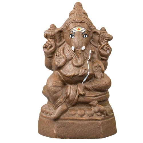 Ganapathi Maha - Clay - 8 Inch - Right Trunk