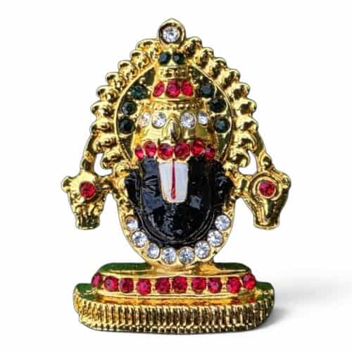 Chakradara Balaji Murti - 3 x 2.5 Inches Multicolour Stone