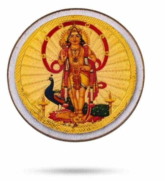 Om Murugan Fridge Magnet - Round - 1.5 Inch