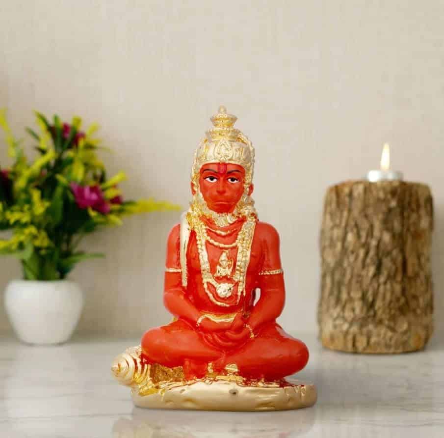 Anjaneya Statue - 5 x 3 Inches | Ceramic Sculpture