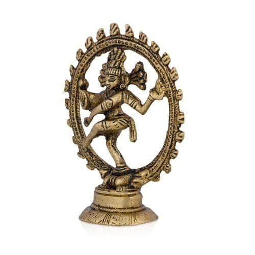 Natraj Murti - 4 x 3.5 Inches | Antique Brass Statue - 130 Gms