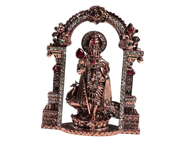 Murugan with Arch - Copper Antique - Stone - 4.5 Inch