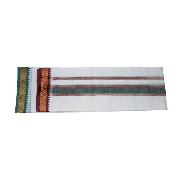 1.8m Angavastram | Mayilkan Border Towel for Men