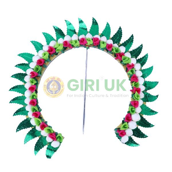 7” Medium floral Arch/Gajra/Hair Barrette for Varalakshmi