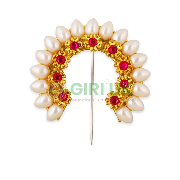 4.5” Small Moti Arch, Gajra, Hair Barrette for Varalakshmi