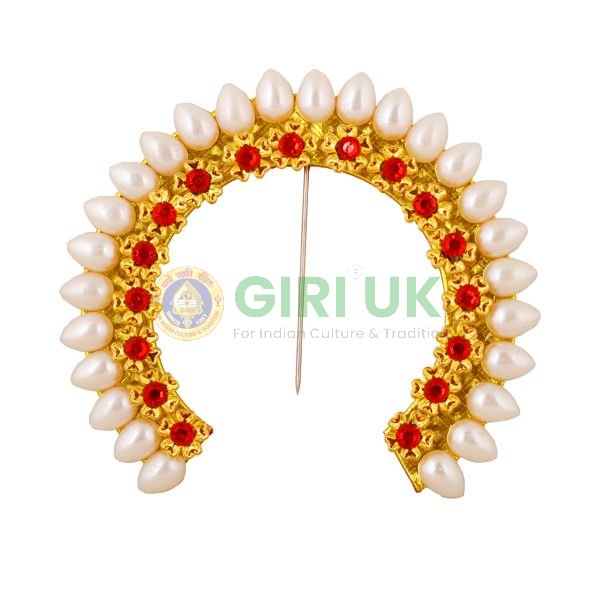 5.5” Medium Moti Arch/Gajra/Hair Barrette for Varalakshmi