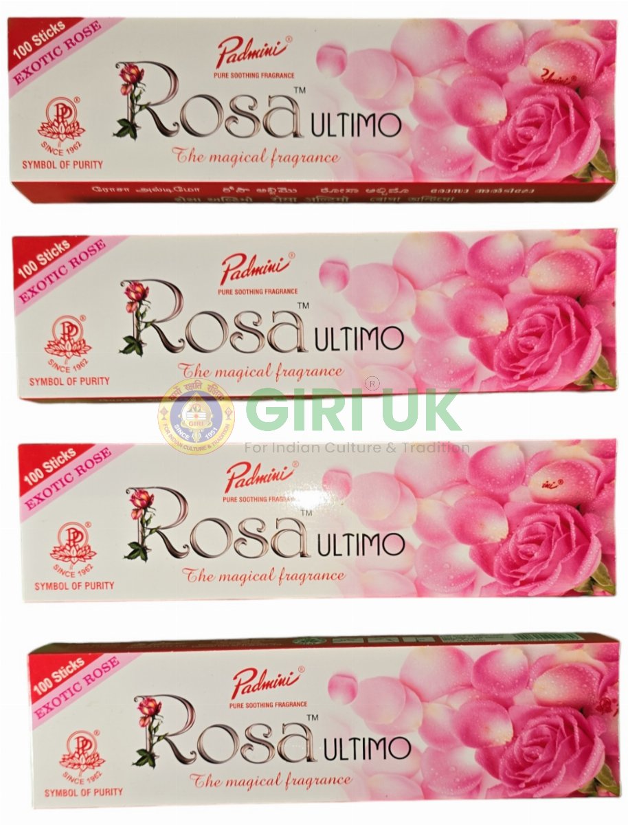 Padmini Rosa Ultimo Incense Sticks (Agarbati)-(Pack of 4)