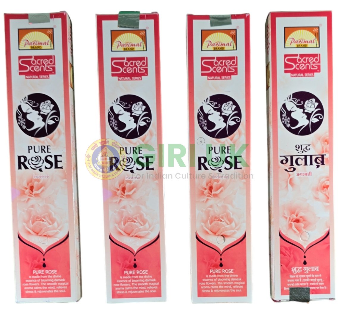 Parimal Pure Rose Incense - 28 Gms-(Pack of 4)