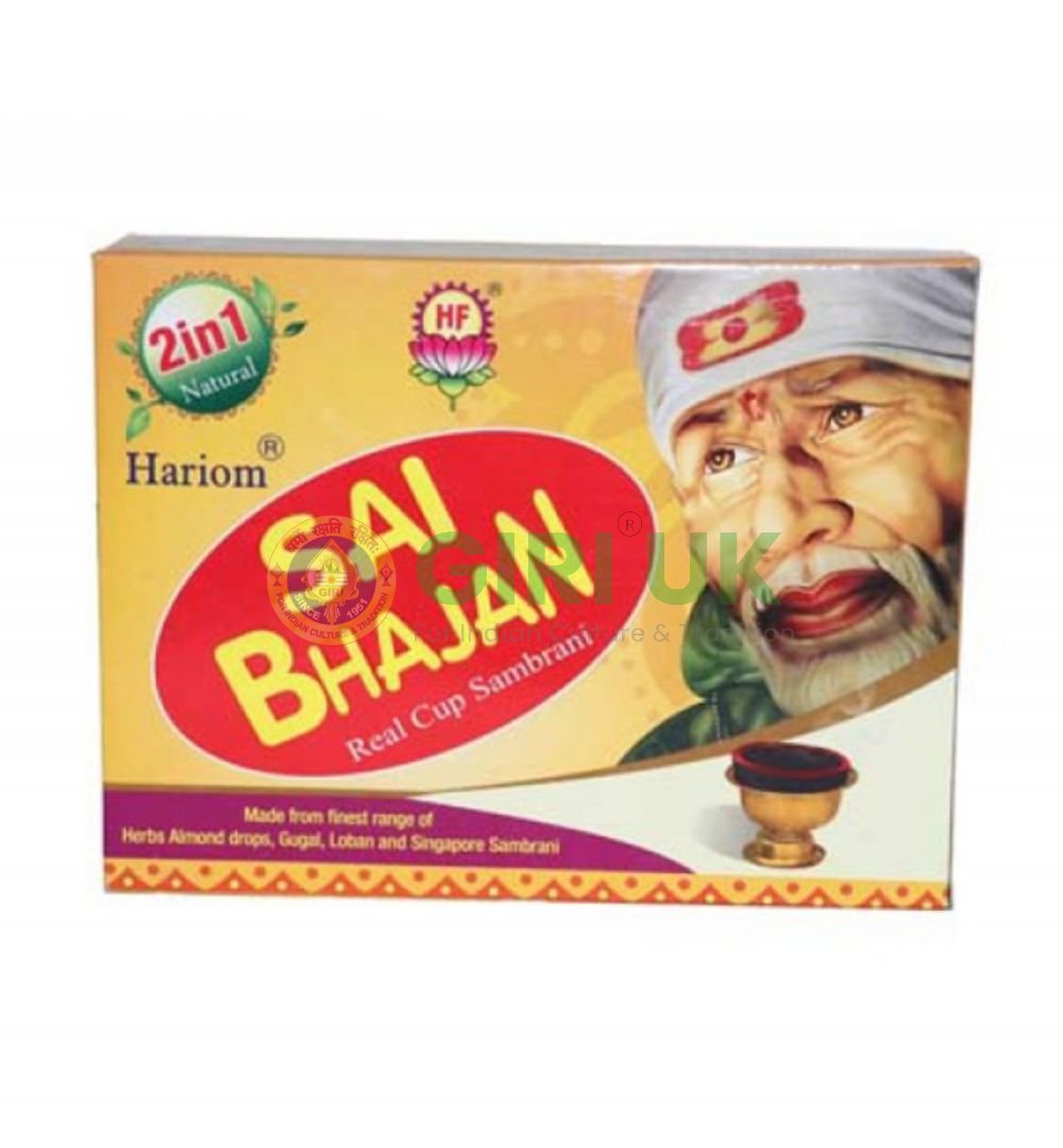 Hari Om Sai Bhajan 2 in 1 Sambrani (Incense) cups - 12pcs