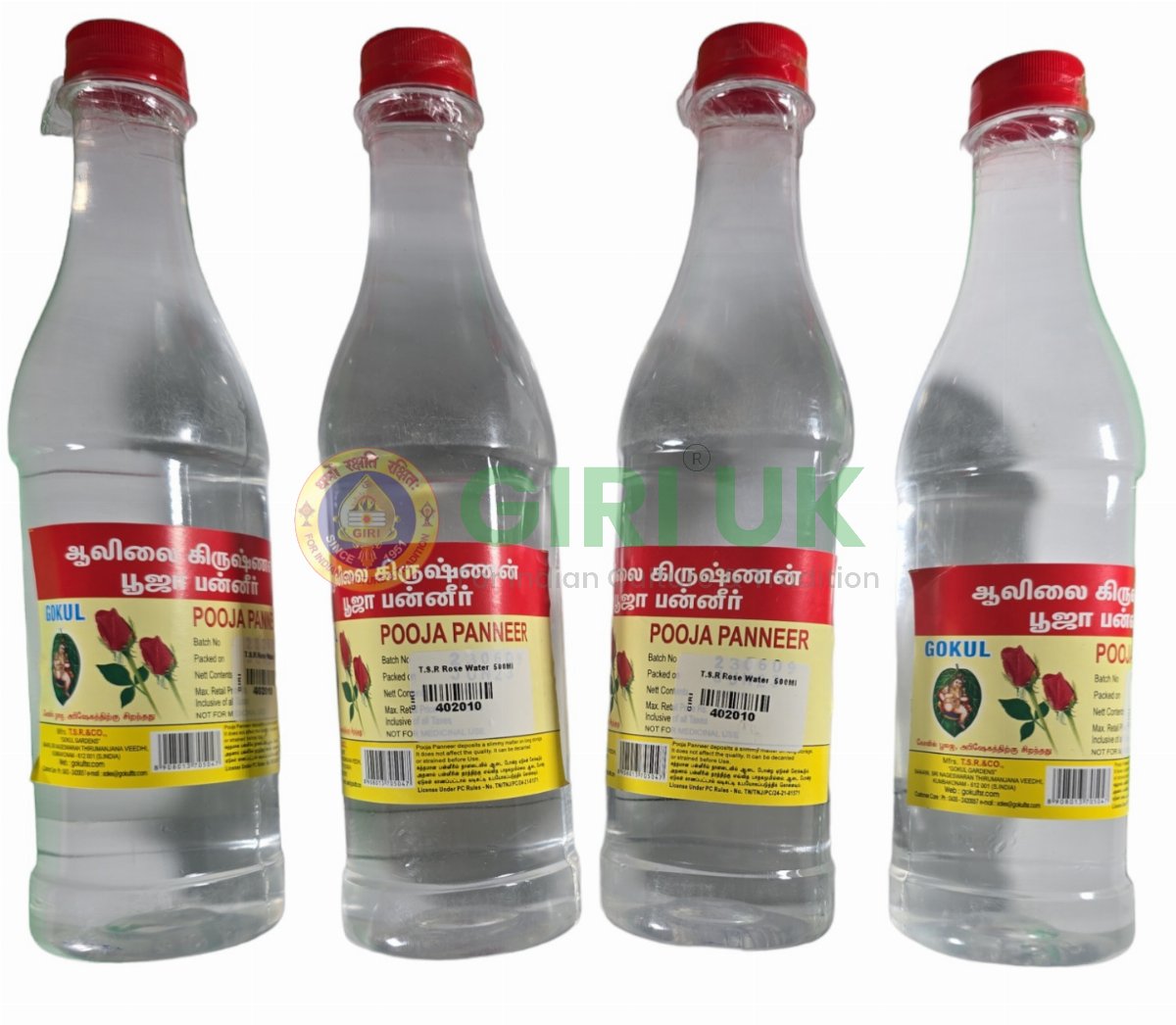 TSR Rose Water  – 500ml-(Pack of 4)