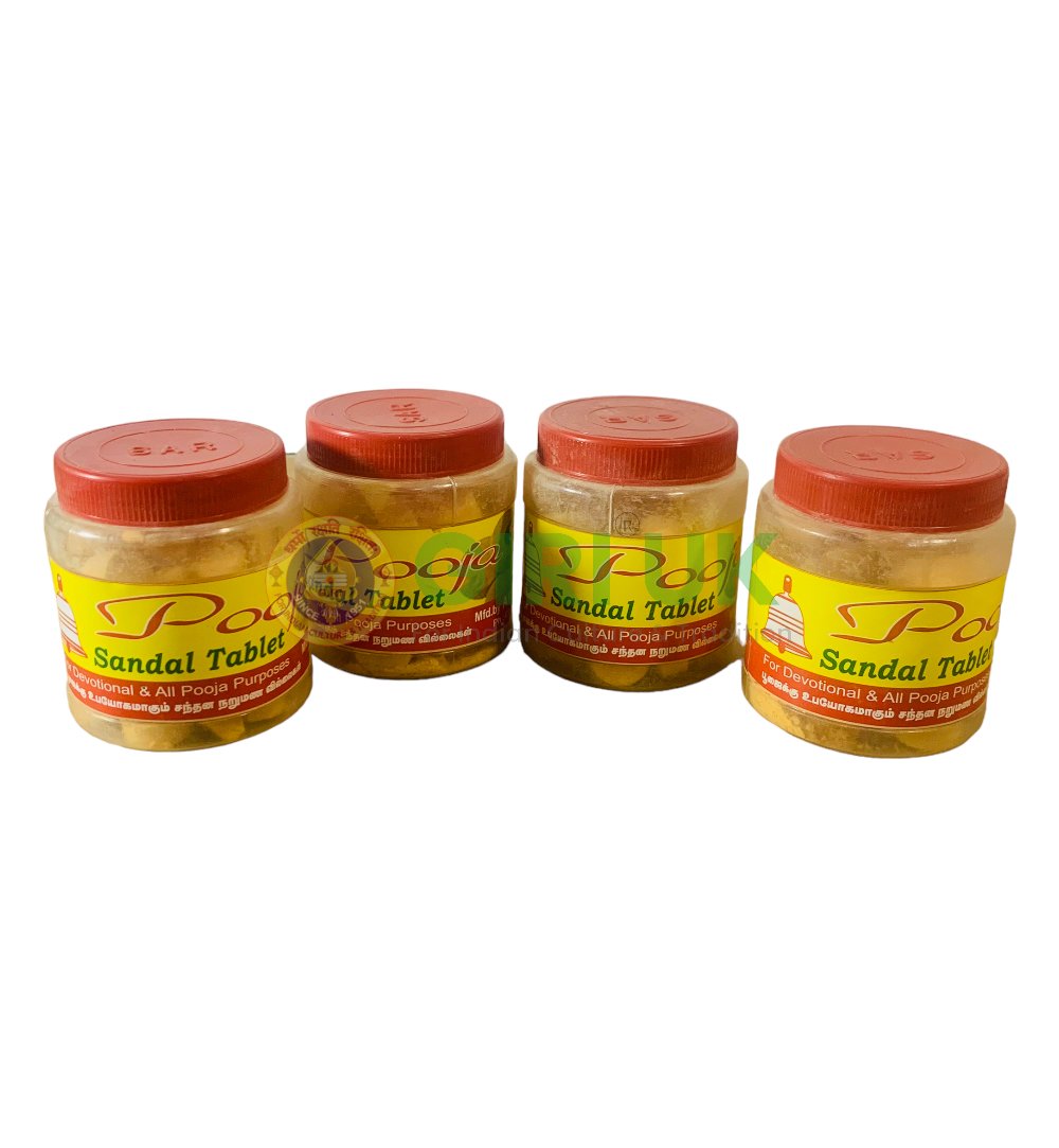 Bell Sandal Scented Pooja Tablets Box 100Gms (Pack Of 4)