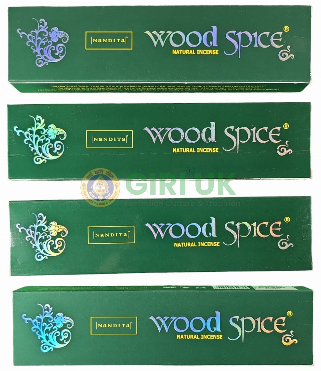 Nandita Wood Spice Incense Sticks -(Pack of 4)