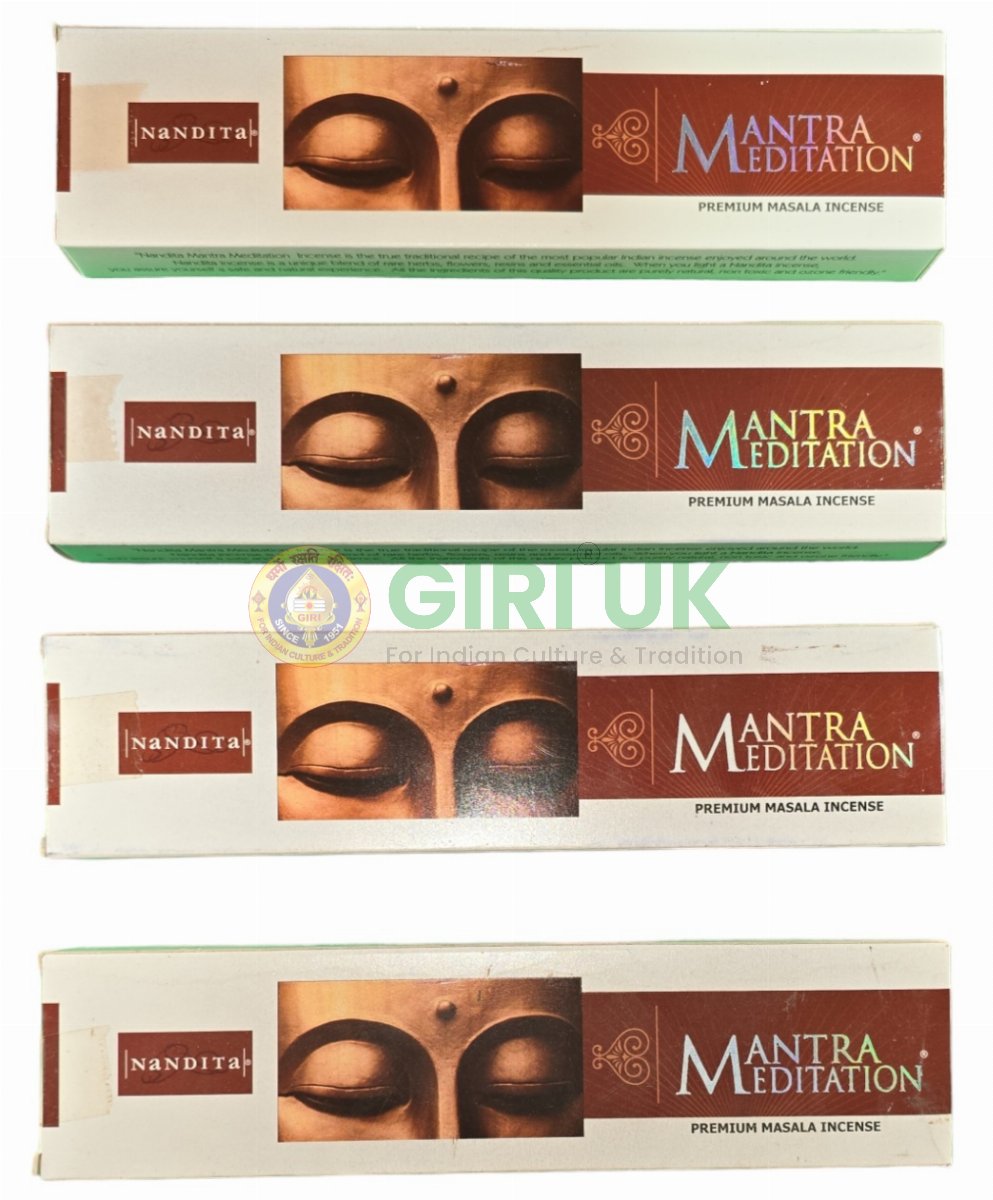 Nandita Mantra Meditation Incense Sticks (Agarbati)-(Pack of 4)