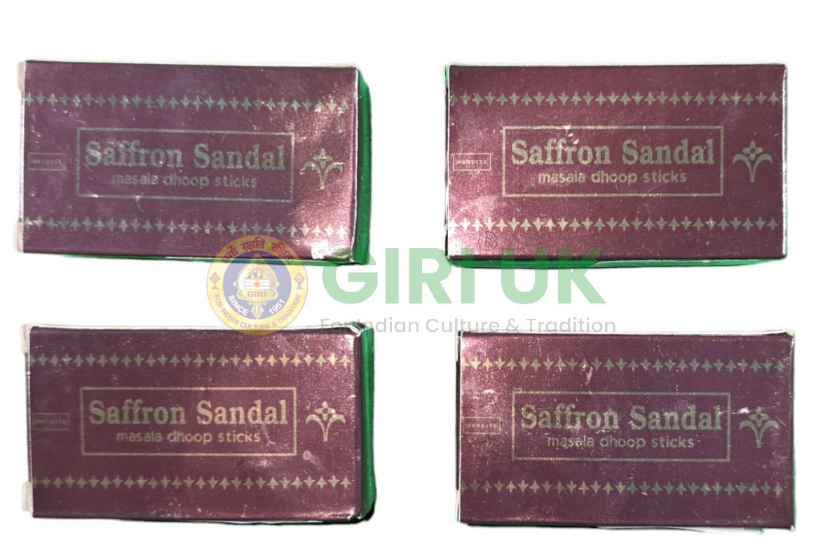 Nandita Saffron Sandal Masala Dhoop Stick 15Pcs-(Pack of 4)