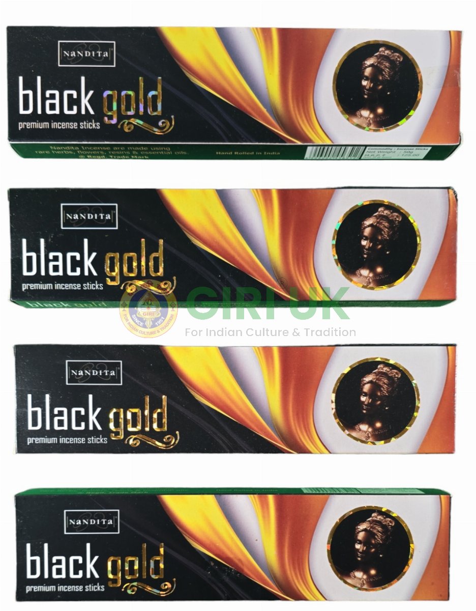 Nandita Black Gold Incense Sticks-(Pack of 4)