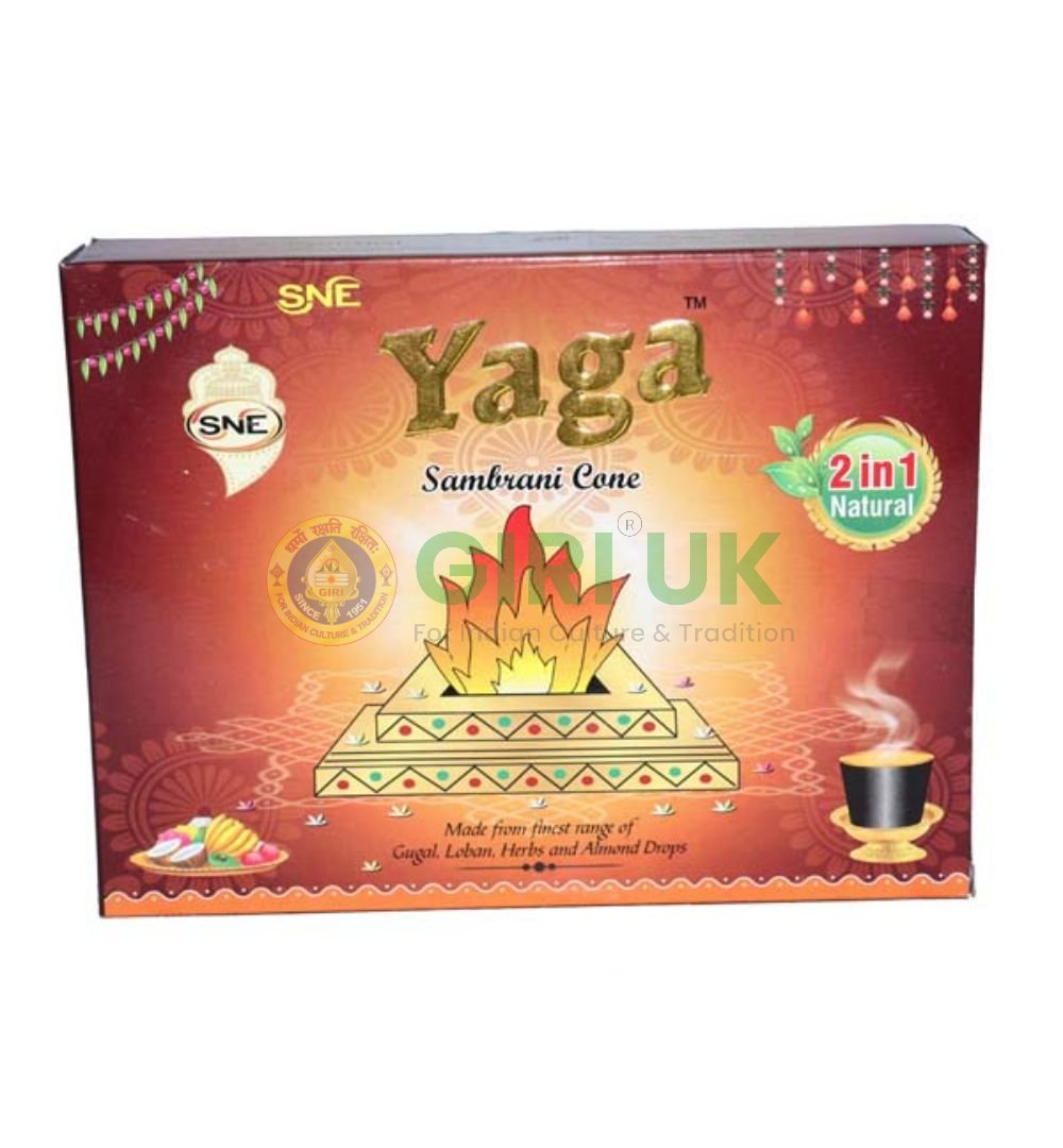 Yaga 2 in 1 Sambrani (Incense) cones - 12pcs