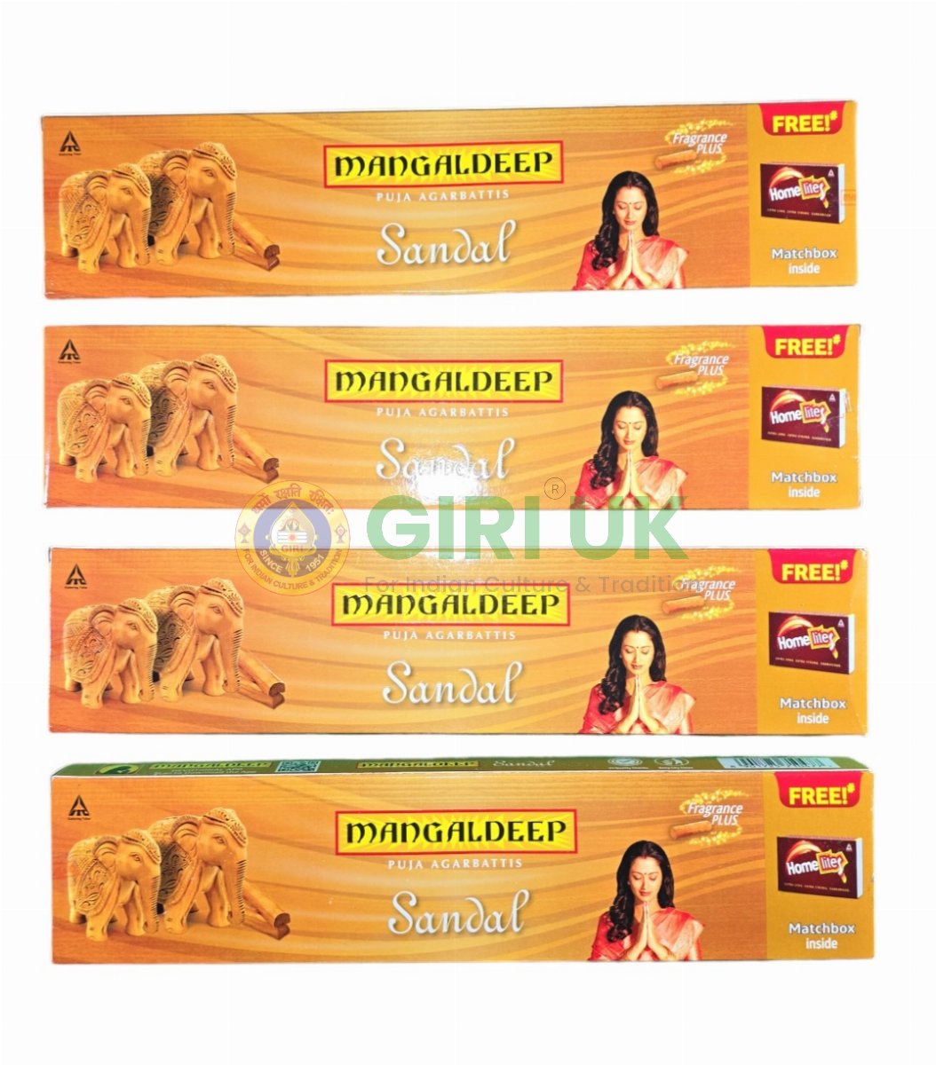 Mangaldeep Sandalwood Incense Sticks (Agarbati)-(Pack of 4)