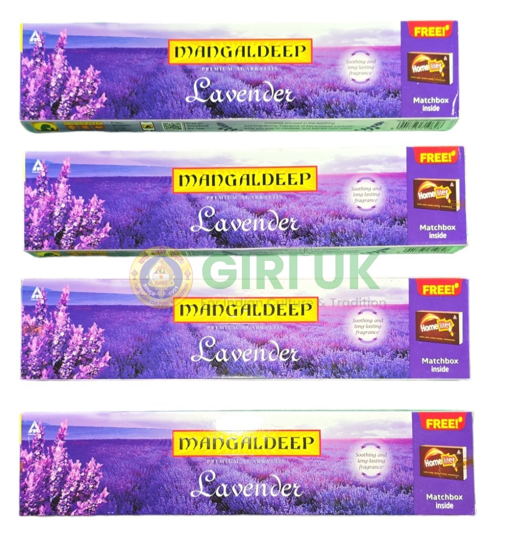 Mangaldeep Lavender Incense Sticks (Agarbati)-(Pack of 4)