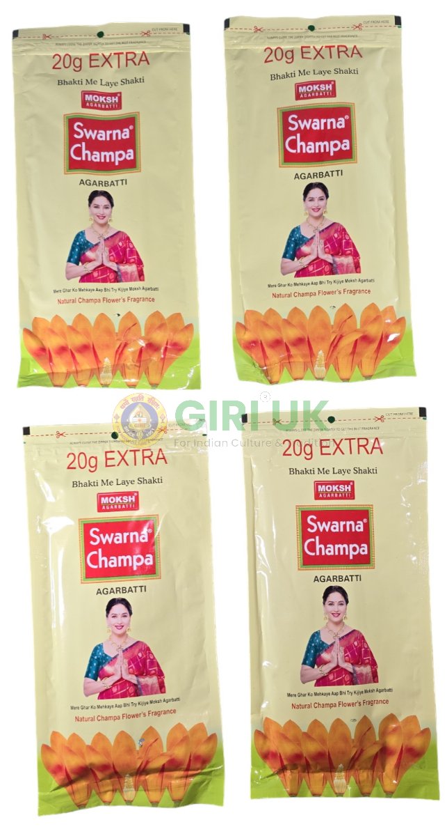 Moksh Swarna Champa Incense Sticks (Agarbati)-(Pack of 4)