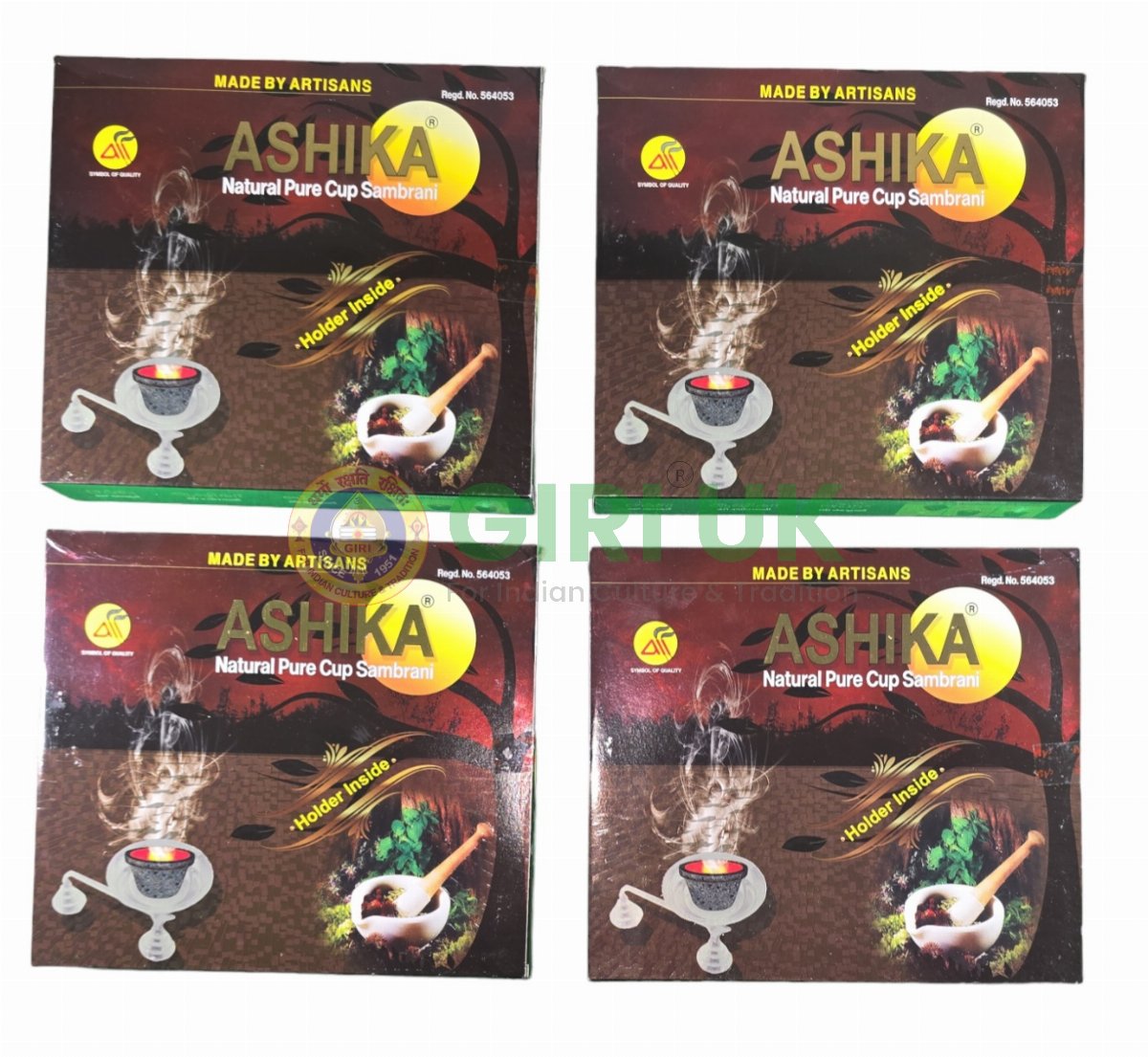 Ashika Sambrani (Incense) cups - 15pcs-(Pack of 4)