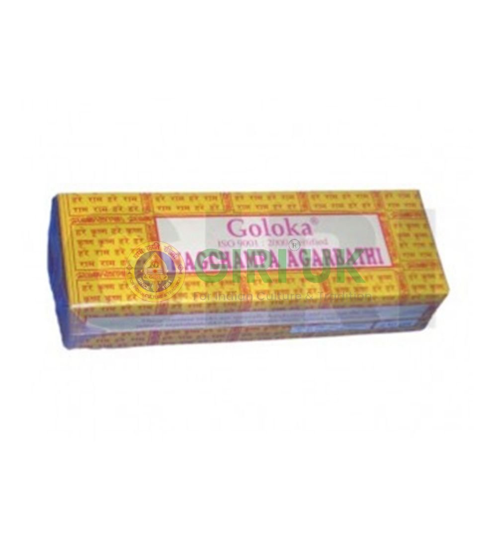 Goloka Nag Champa Incense Sticks (Agarbati) - pack of 8