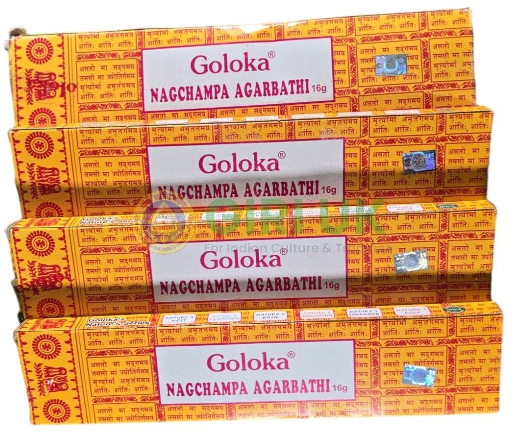 Goloka Seva Nag Champa Incense Sticks (Agarbati)-(Pack of 4)