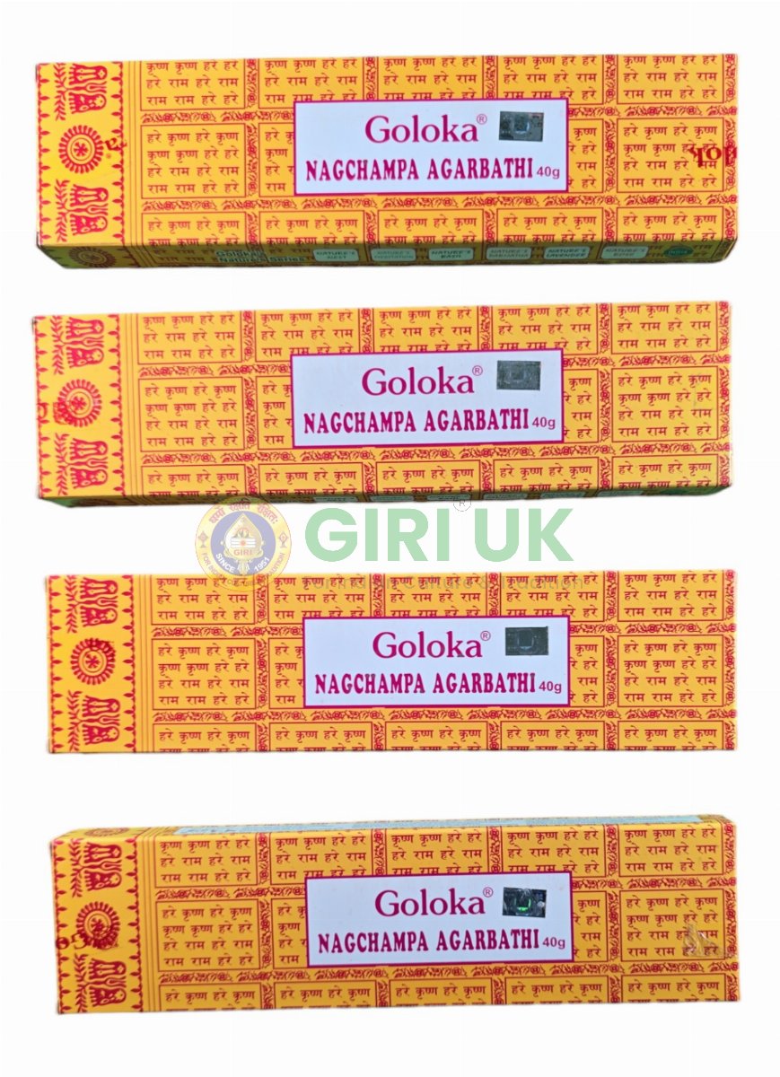 Goloka Nag Champa Incense Sticks (Agarbati)-(Pack of 4)