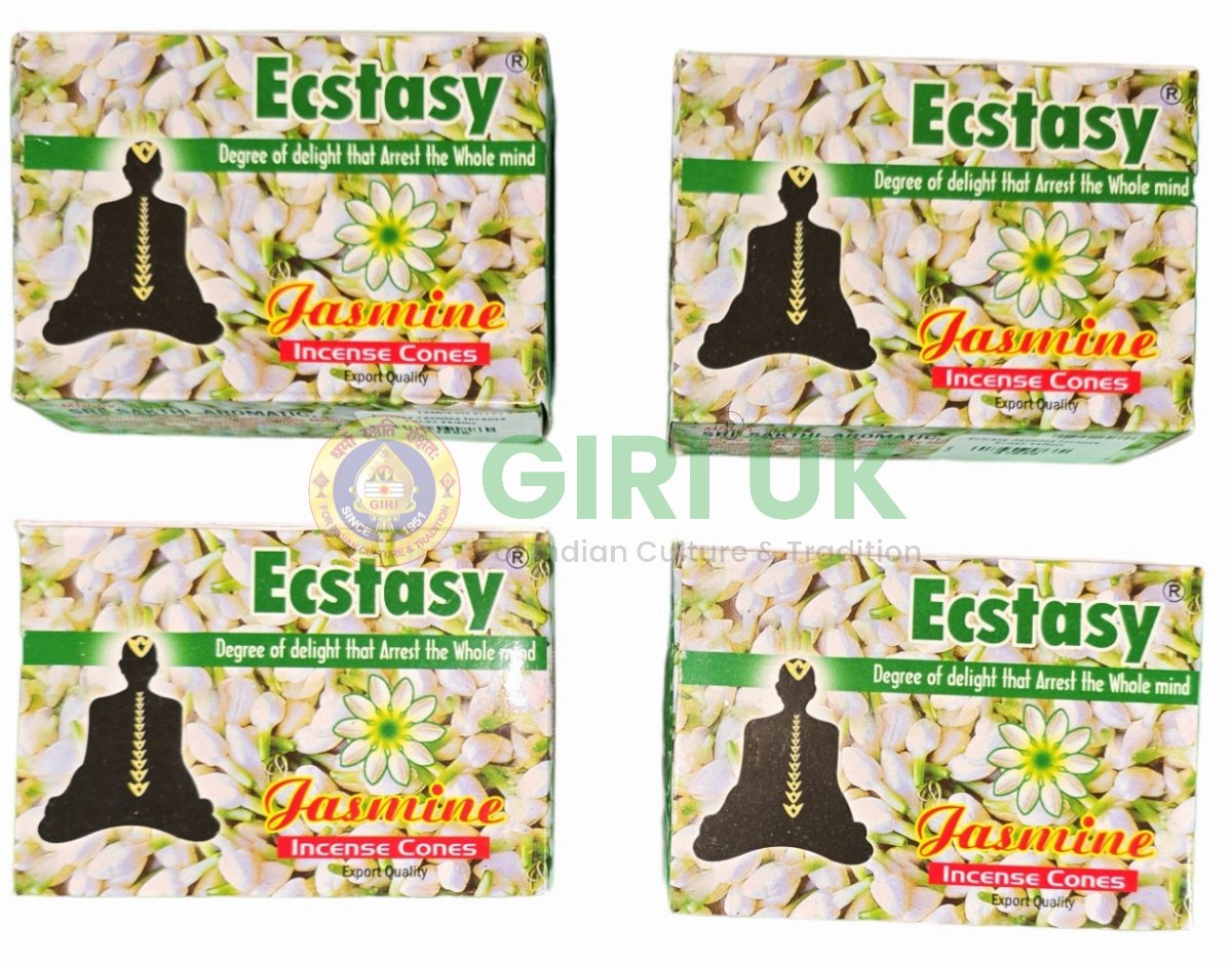 Ecstasy Jasmine Incense Cones 25Gms (Pack of 4)