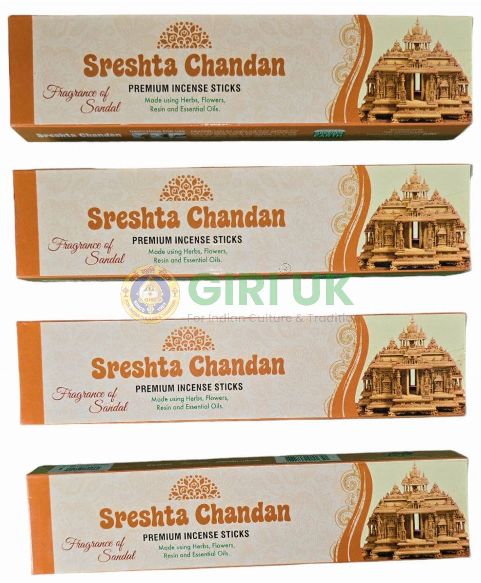 Sreshta Chandan Incense Sticks (Agarbati)-(Pack of 4)