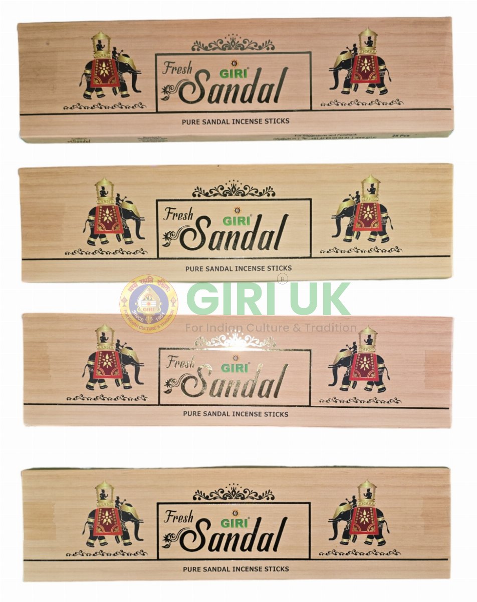 Fresh Sandal Incense Sticks (Agarbati)-(Pack of 4)