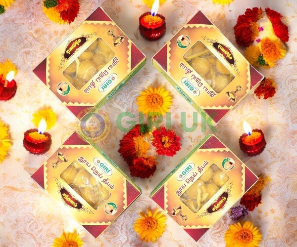 Giri Pure Ghee Moulded (Sandal) Diya 20 pcs-(Pack of 4)