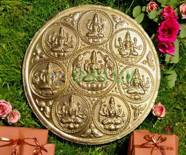 Gold Plated Ashtalakshmi coin