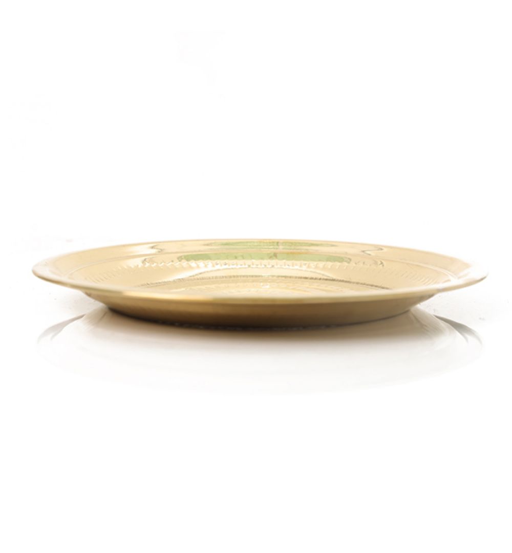 Brass Thambalam (Shallow Plate) 10" dia 300 gms