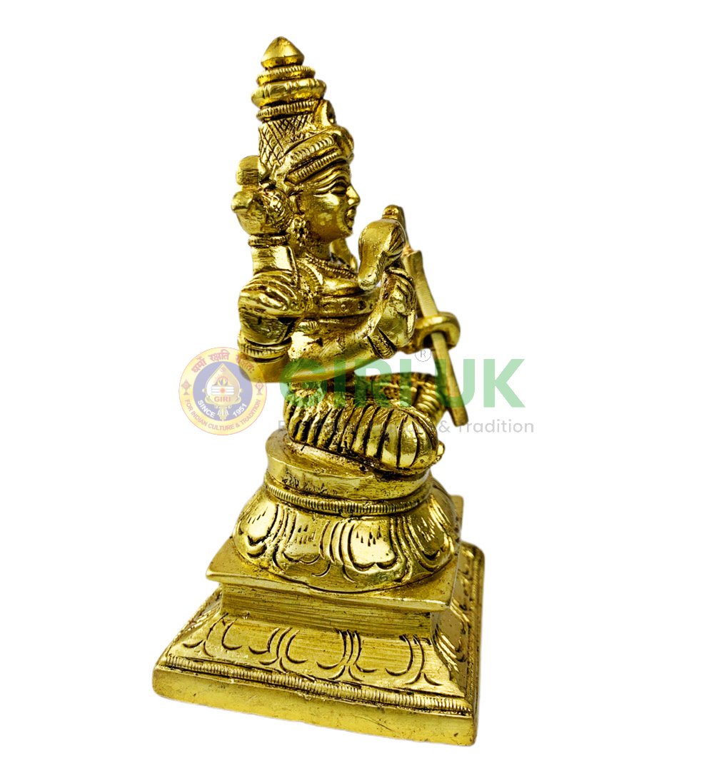 5 inch idol of Sri Kamakshi in an Antique finish, suitable for home display