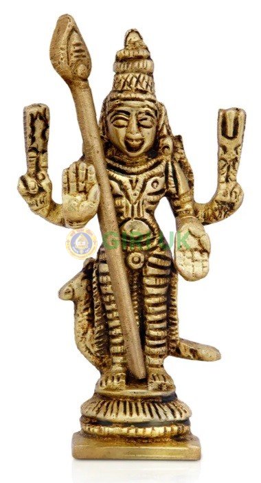 Peacock Murugan – Brass – AF – 3.25 Inch – 155 Gms