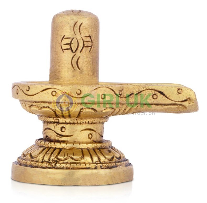 Shiva lingam - Brass - Antique Finish - 2 inches