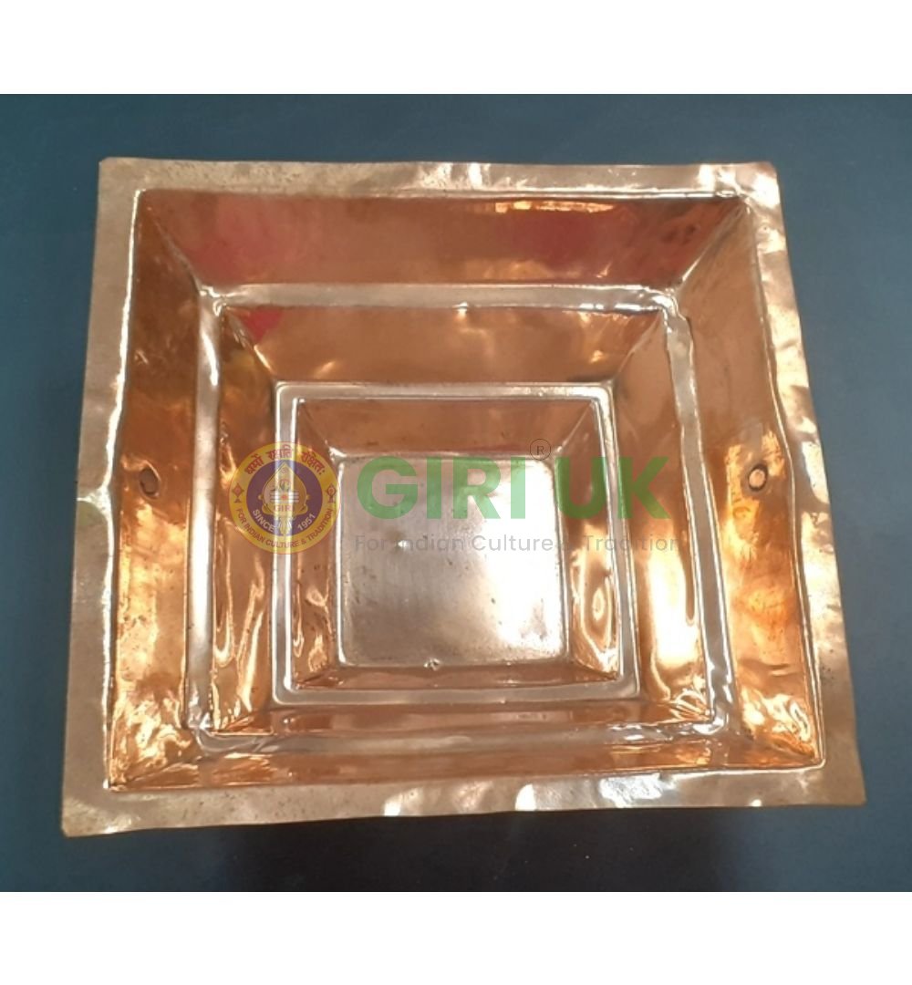 Copper Havan Kund (homa kundam) - 10 x 10 inches