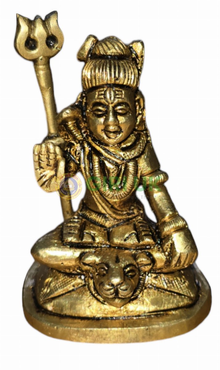 Brass Shiva idol - Antique Finish - 3 inches