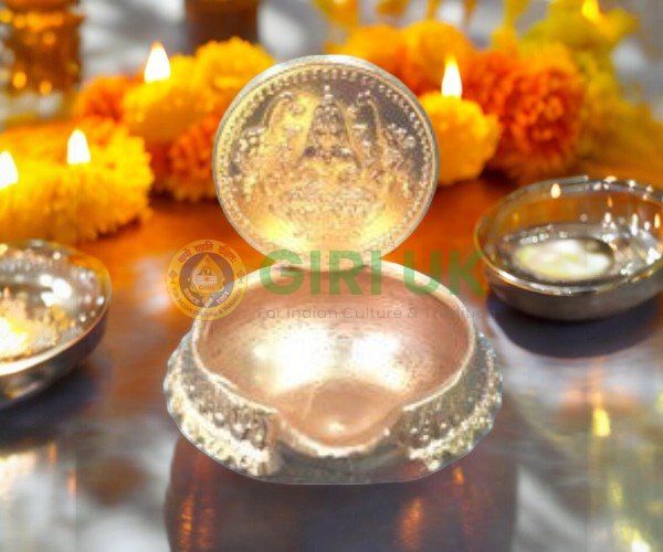 Gajalakshmi Oil Lamp – Gold Polish