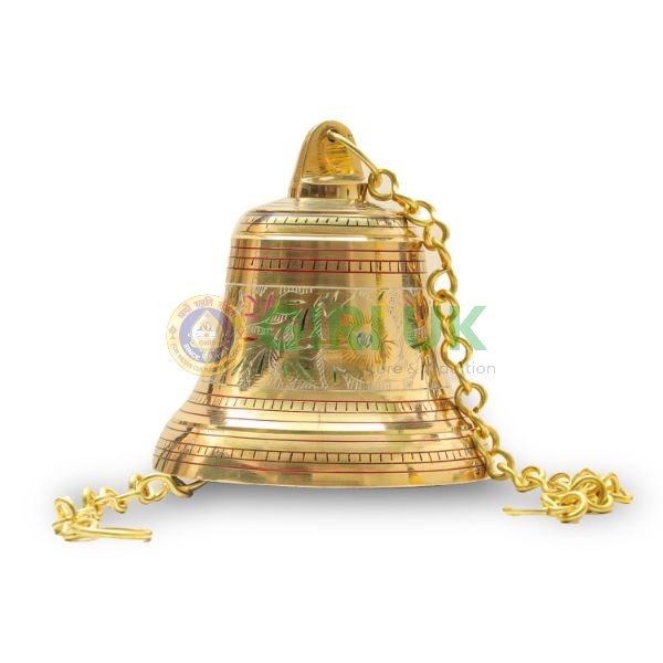 Brass and enamel finish Temple Bell